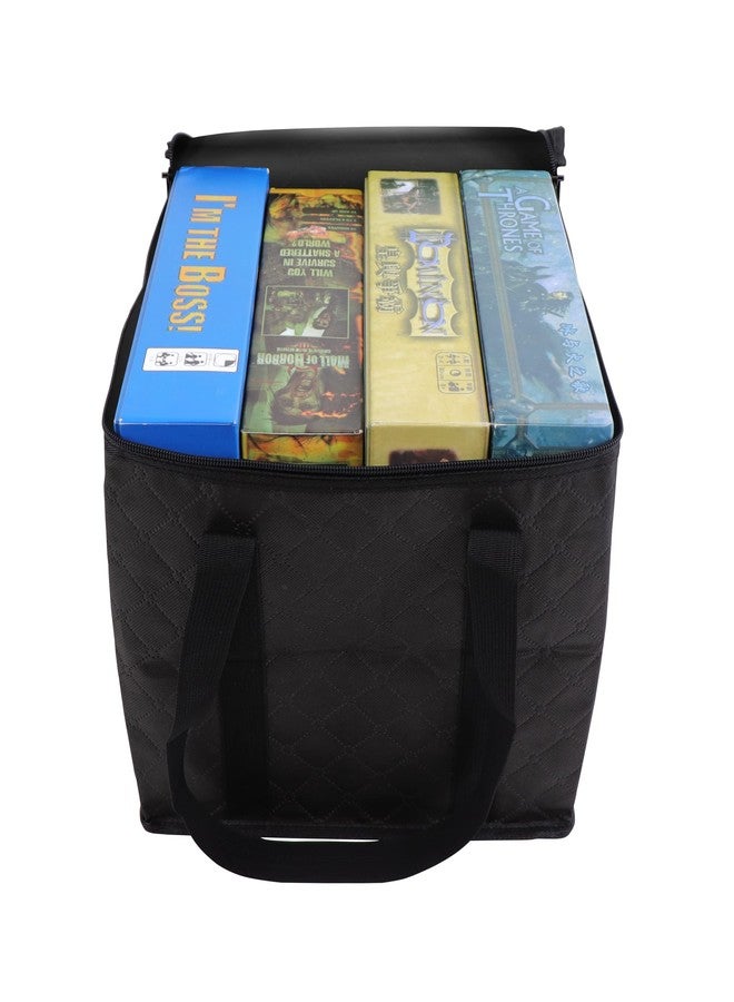 BOARD GAME TABLES.COM حقيبة ألعاب لوحية خفيفة الوزن [قماش غير منسوج مزدوج الطبقات/مقبض حمل/غطاء بسحاب/مقاومة للماء] (أسود) - Image 2